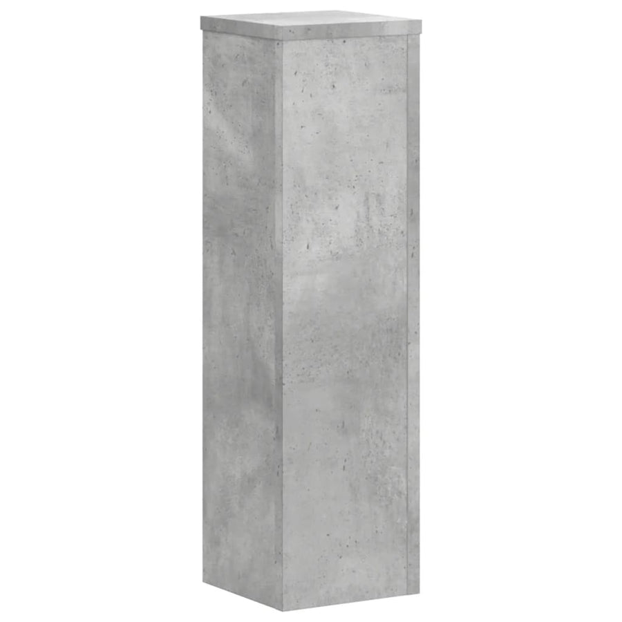 Plantenstandaards 2 st 17x17x60 cm bewerkt hout betongrijs