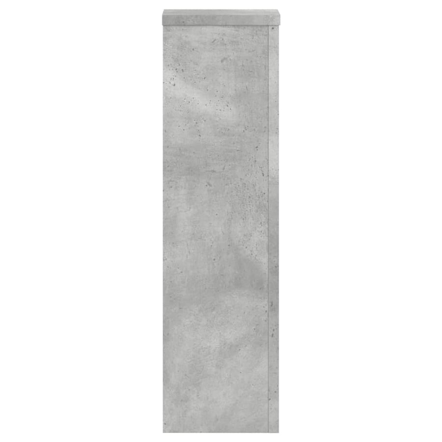 Plantenstandaards 2 st 17x17x60 cm bewerkt hout betongrijs