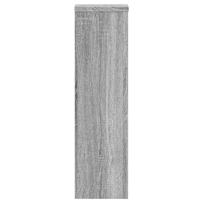 Plantenstandaards 2 st 17x17x60 cm bewerkt hout grijs sonoma