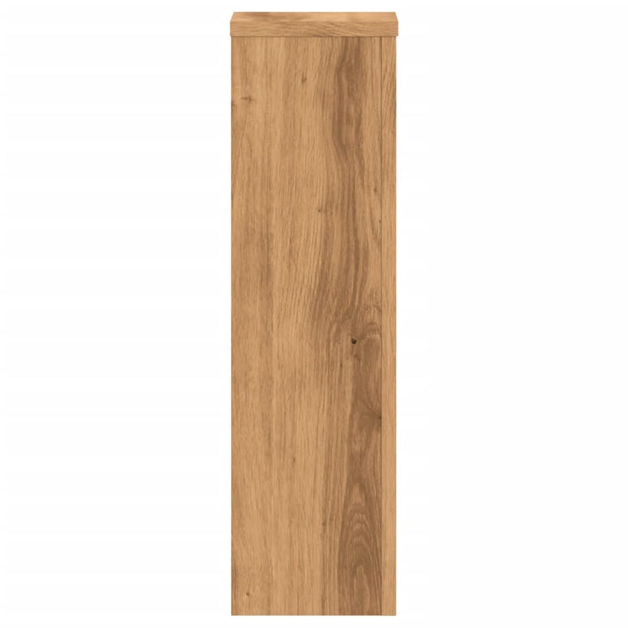 Plantenstandaards 2 st 17x17x60 cm hout artisanaal eikenkleurig