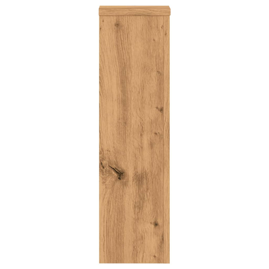 Plantenstandaards 2 st 17x17x60 cm hout artisanaal eikenkleurig