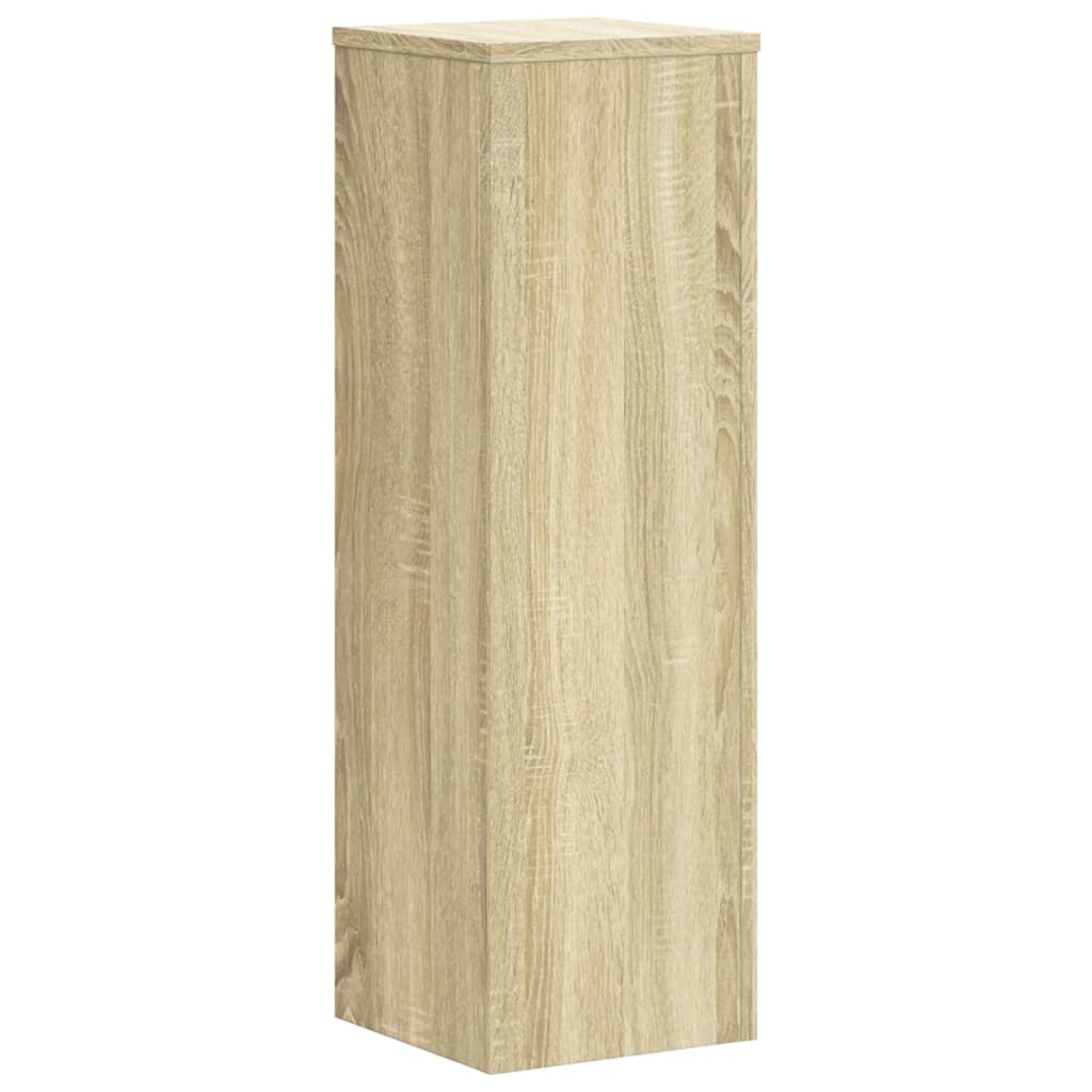 Plantenstandaards 2 st 25x25x80 cm bewerkt hout sonoma eiken