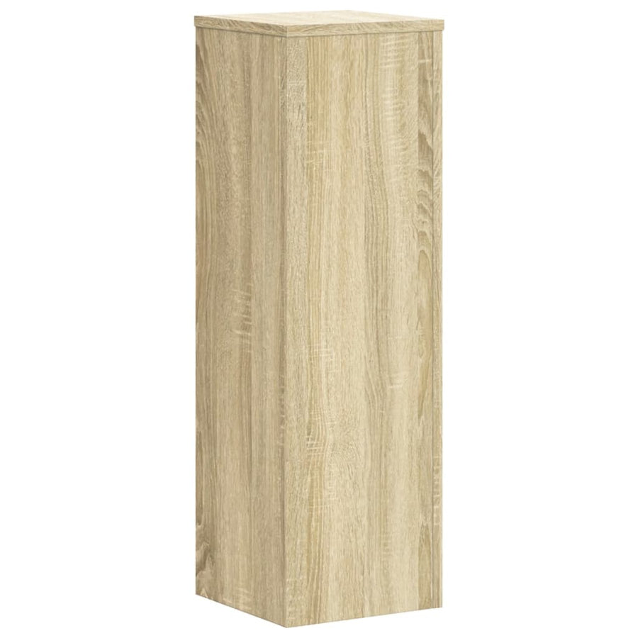 Plantenstandaards 2 st 25x25x80 cm bewerkt hout sonoma eiken