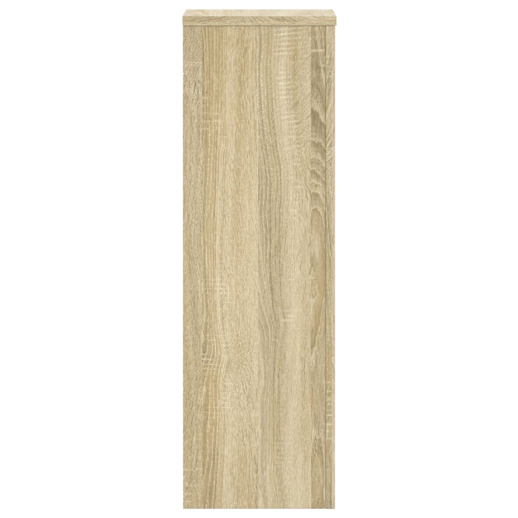 Plantenstandaards 2 st 25x25x80 cm bewerkt hout sonoma eiken