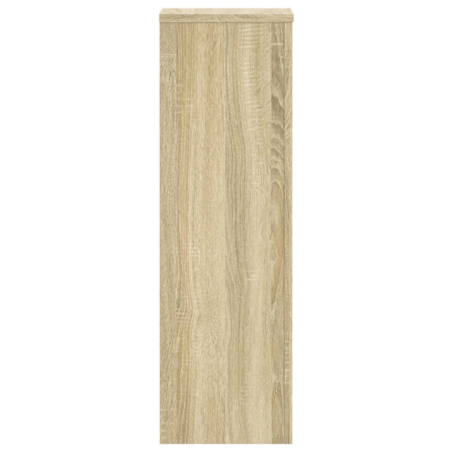 Plantenstandaards 2 st 25x25x80 cm bewerkt hout sonoma eiken