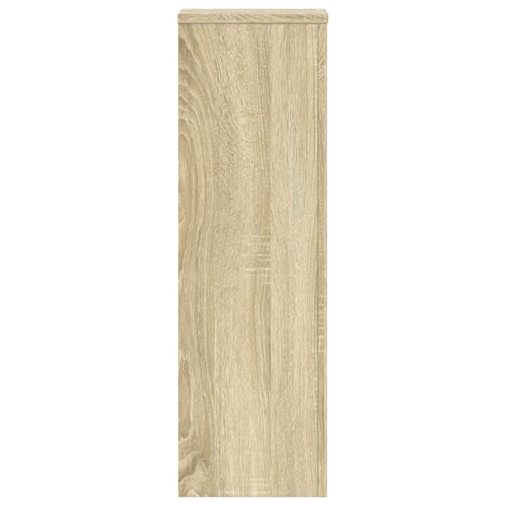 Plantenstandaards 2 st 25x25x80 cm bewerkt hout sonoma eiken