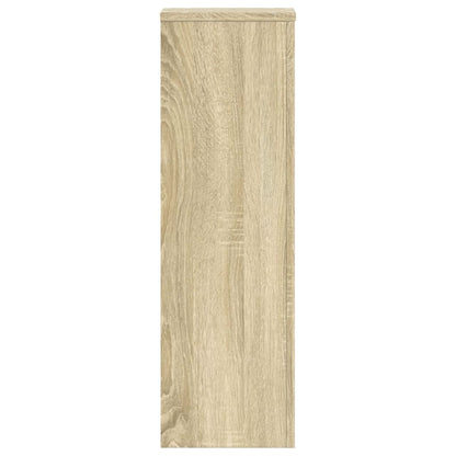 Plantenstandaards 2 st 25x25x80 cm bewerkt hout sonoma eiken