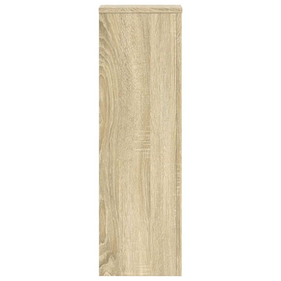 Plantenstandaards 2 st 25x25x80 cm bewerkt hout sonoma eiken
