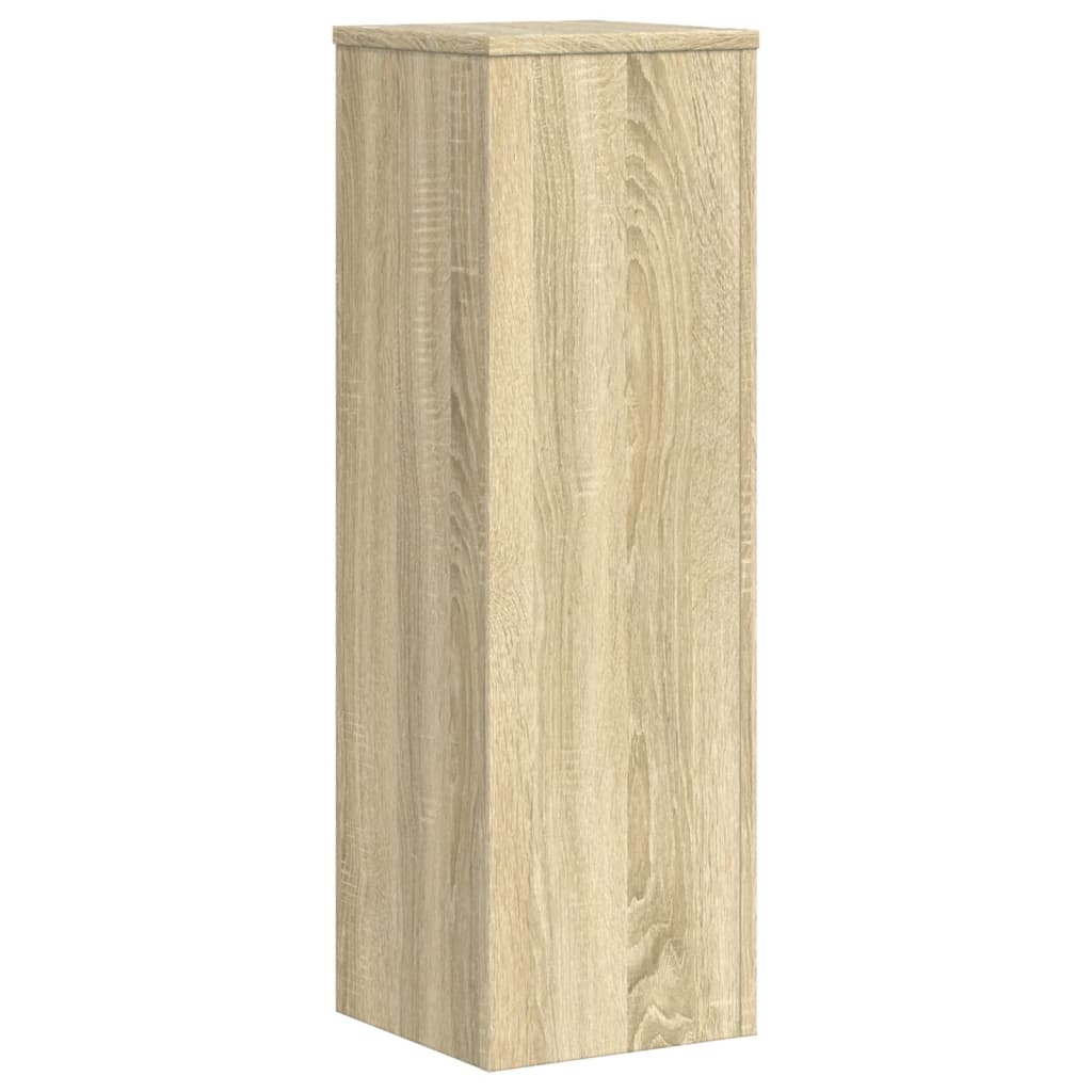 Plantenstandaards 2 st 25x25x80 cm bewerkt hout sonoma eiken