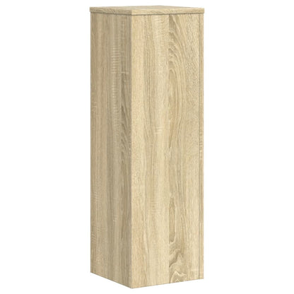 Plantenstandaards 2 st 25x25x80 cm bewerkt hout sonoma eiken