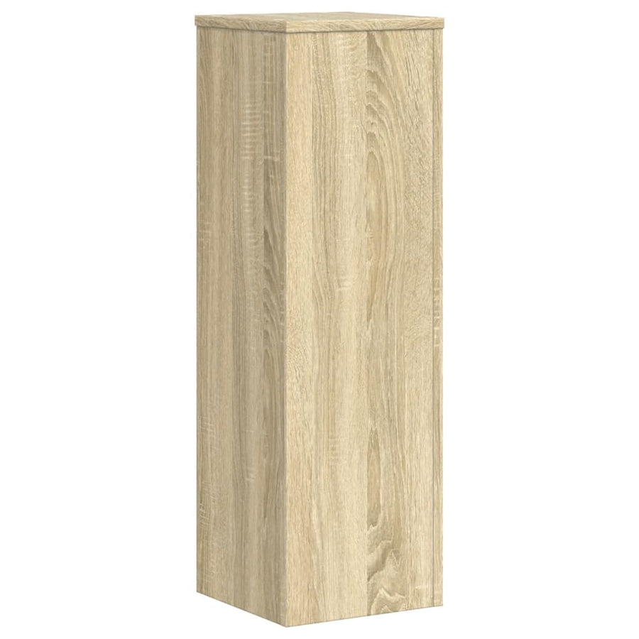 Plantenstandaards 2 st 25x25x80 cm bewerkt hout sonoma eiken