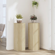 Plantenstandaard 2 st 25x25x80 cm sonoma eiken