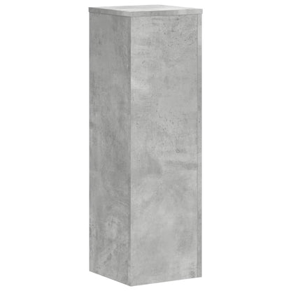 Plantenstandaards 2 st 25x25x80 cm bewerkt hout betongrijs