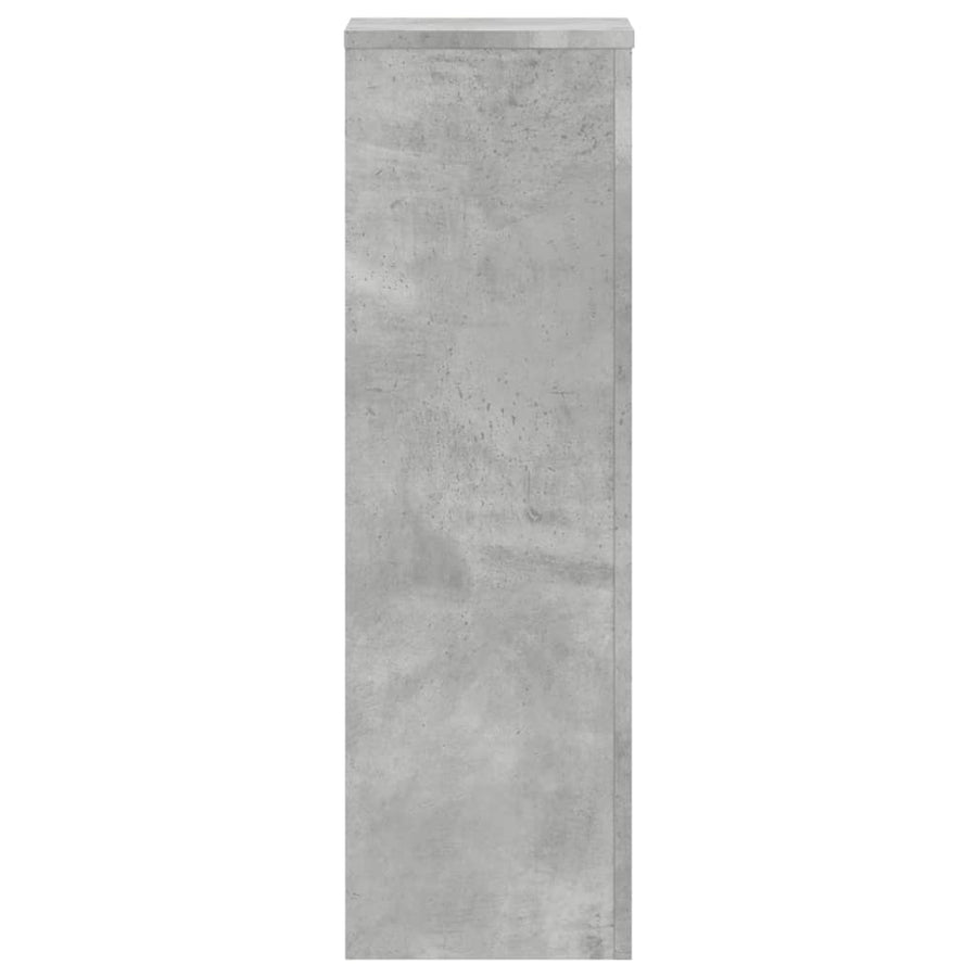 Plantenstandaards 2 st 25x25x80 cm bewerkt hout betongrijs