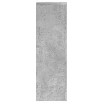 Plantenstandaards 2 st 25x25x80 cm bewerkt hout betongrijs