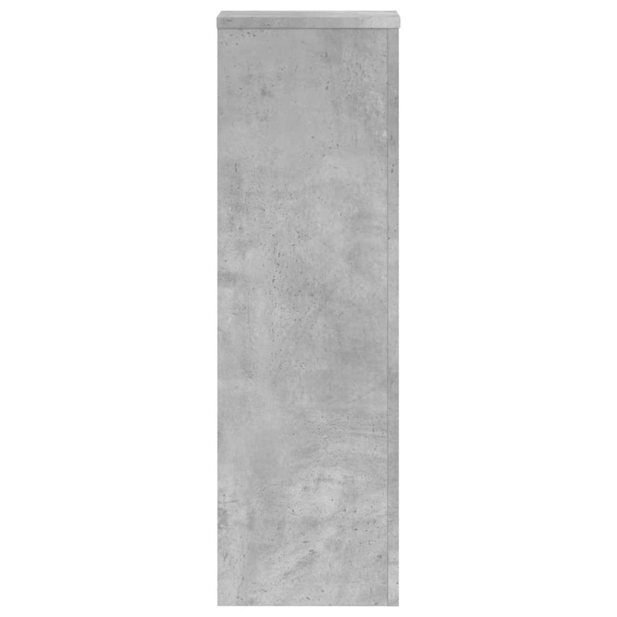 Plantenstandaards 2 st 25x25x80 cm bewerkt hout betongrijs