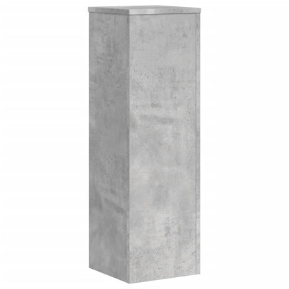 Plantenstandaards 2 st 25x25x80 cm bewerkt hout betongrijs