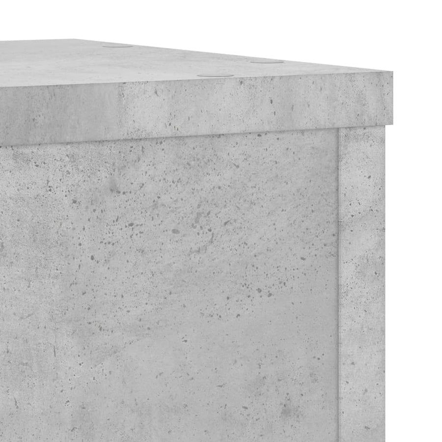 Plantenstandaards 2 st 25x25x80 cm bewerkt hout betongrijs