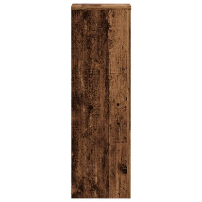 Plantenstandaards 2 st 25x25x80 cm bewerkt hout oud houtkleurig