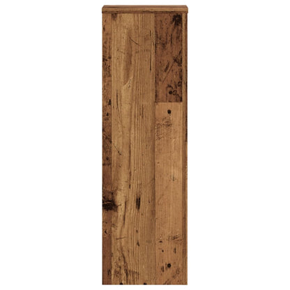 Plantenstandaards 2 st 25x25x80 cm bewerkt hout oud houtkleurig