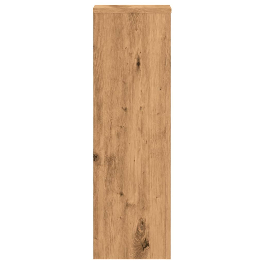 Plantenstandaards 2 st 25x25x80 cm hout artisanaal eikenkleurig