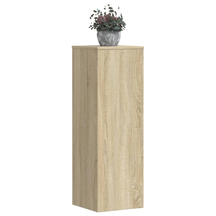 Plantenstandaard 33x33x100 cm bewerkt hout sonoma eikenkleurig