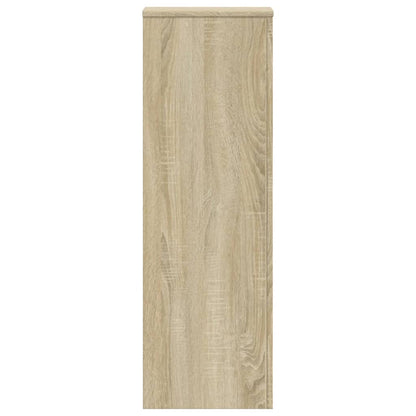 Plantenstandaard 33x33x100 cm bewerkt hout sonoma eikenkleurig