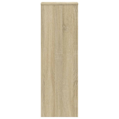 Plantenstandaard 33x33x100 cm bewerkt hout sonoma eikenkleurig