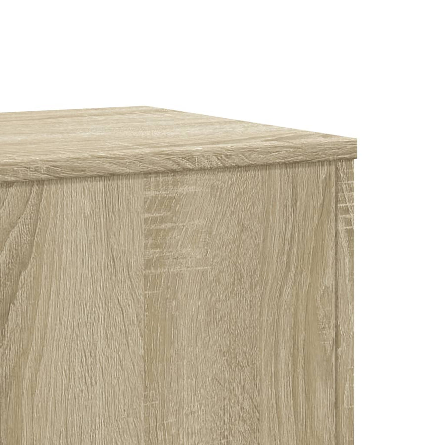 Plantenstandaard 33x33x100 cm bewerkt hout sonoma eikenkleurig