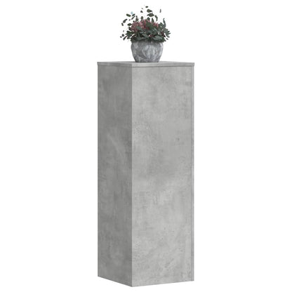 Plantenstandaard 33x33x100 cm bewerkt hout betongrijs