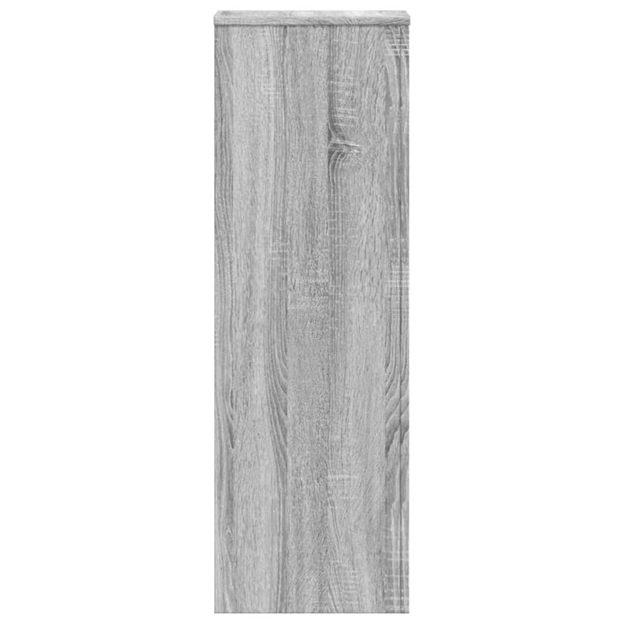 Plantenstandaard 33x33x100 cm bewerkt hout grijs sonoma eiken