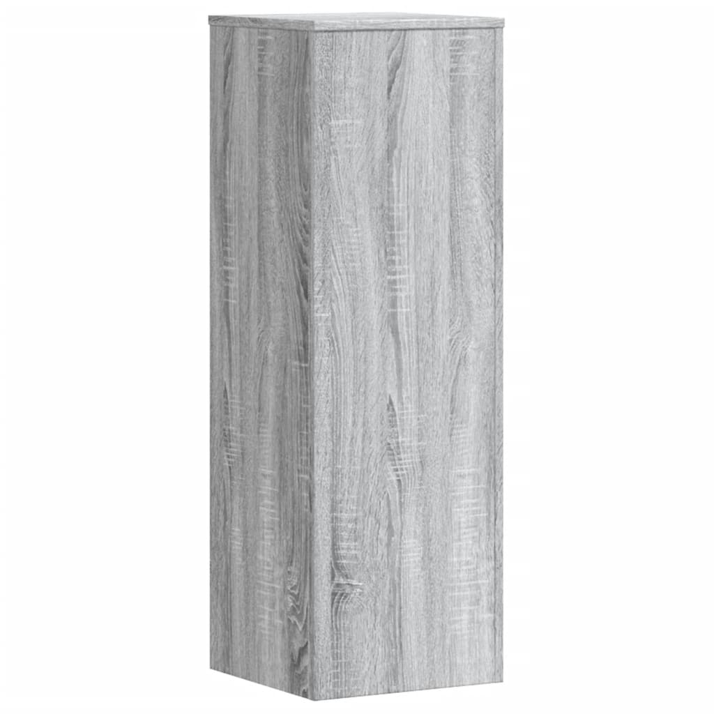 Plantenstandaard 33x33x100 cm bewerkt hout grijs sonoma eiken