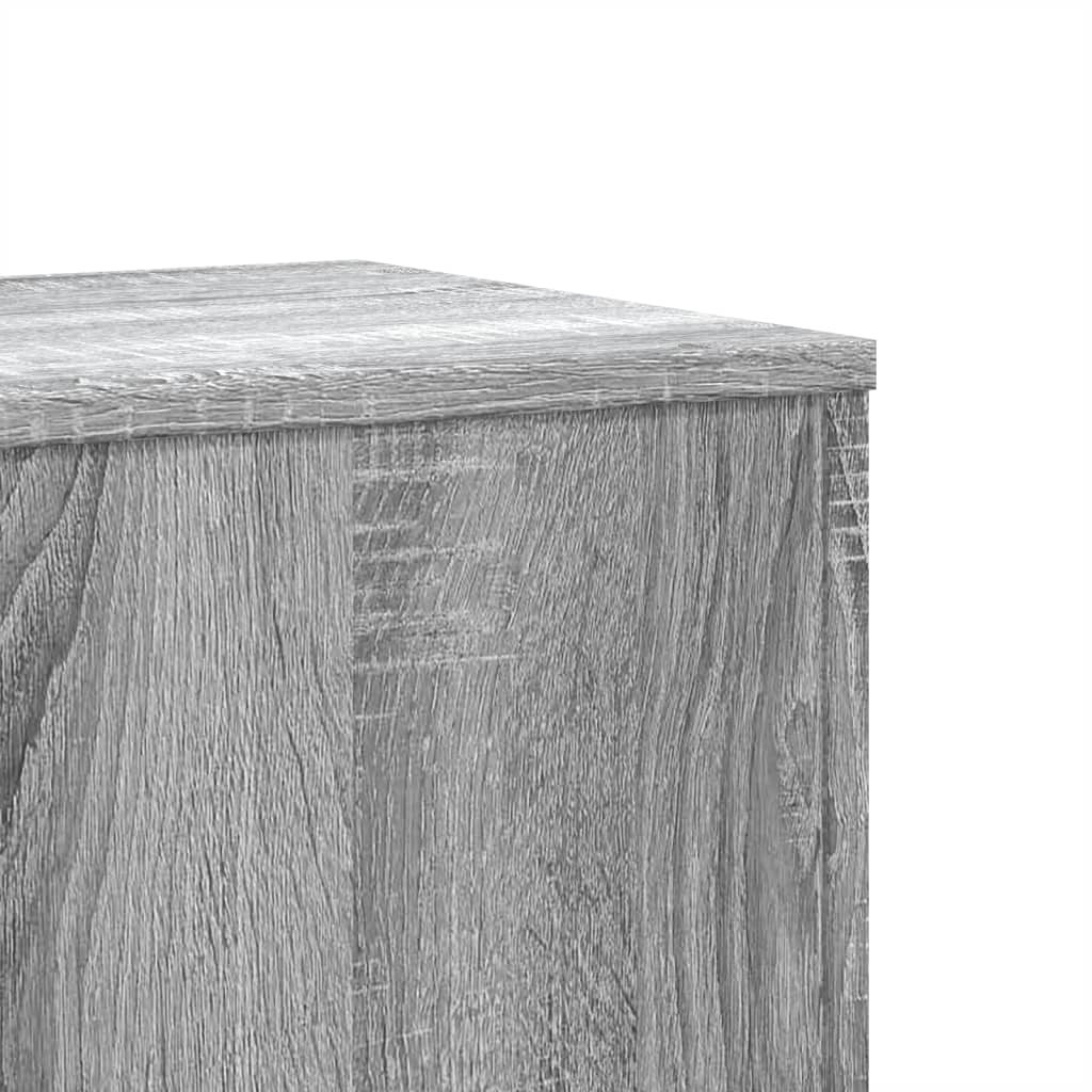 Plantenstandaard 33x33x100 cm bewerkt hout grijs sonoma eiken