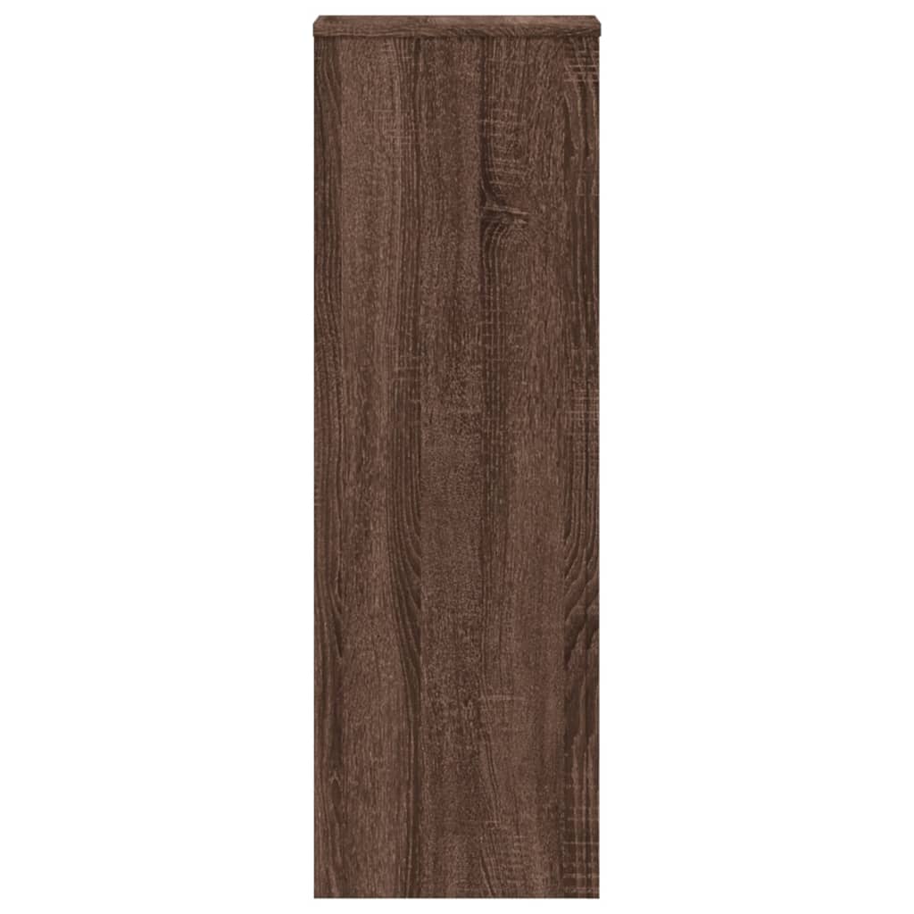 Plantenstandaard 33x33x100 cm bewerkt hout bruin eikenkleurig