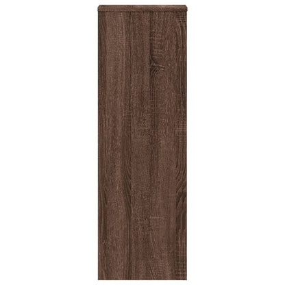 Plantenstandaard 33x33x100 cm bewerkt hout bruin eikenkleurig