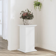 Plant Stand 33x33x60 cm Carved Wood White