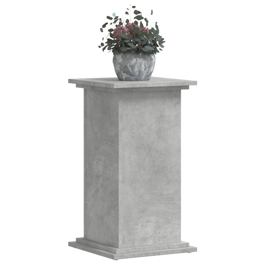 Plantenstandaard 33x33x60 cm bewerkt hout betongrijs