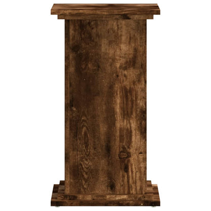 Plantenstandaard 33x33x60 cm bewerkt hout gerookt eikenkleurig