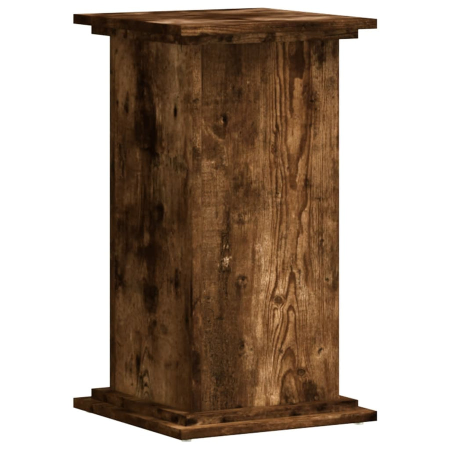 Plantenstandaard 33x33x60 cm bewerkt hout gerookt eikenkleurig