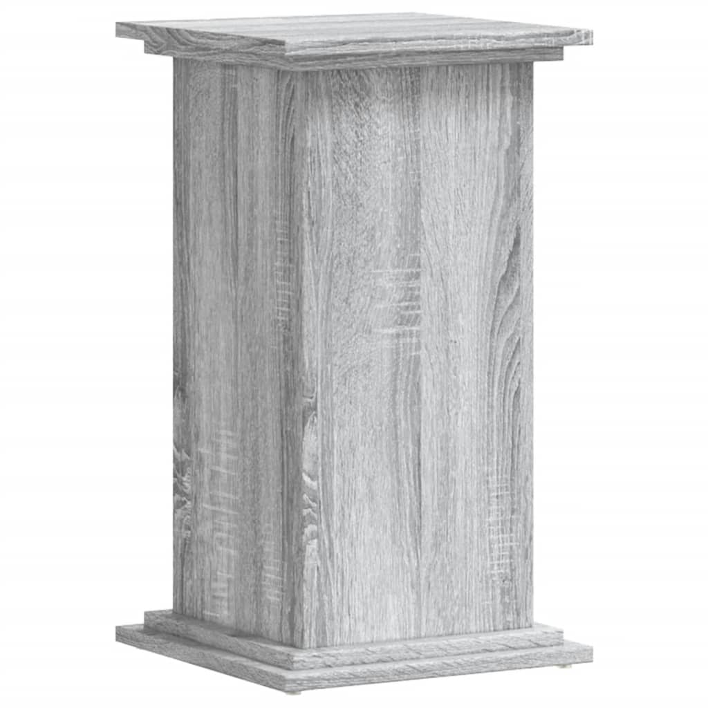 Plantenstandaard 33x33x60 cm bewerkt hout grijs sonoma eiken