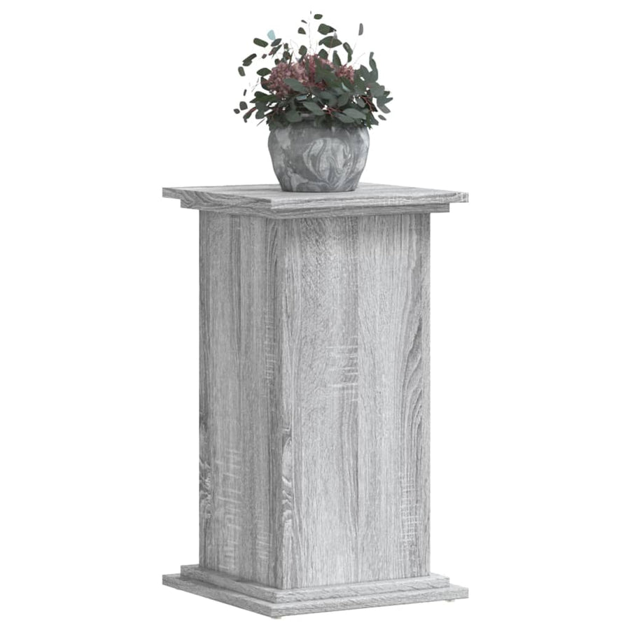 Plantenstandaard 33x33x60 cm bewerkt hout grijs sonoma eiken