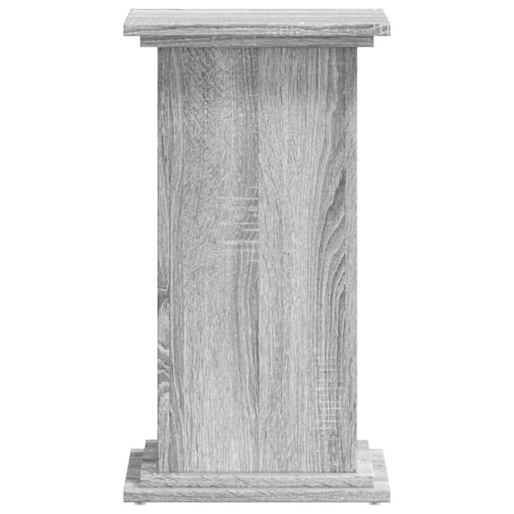Plantenstandaard 33x33x60 cm bewerkt hout grijs sonoma eiken