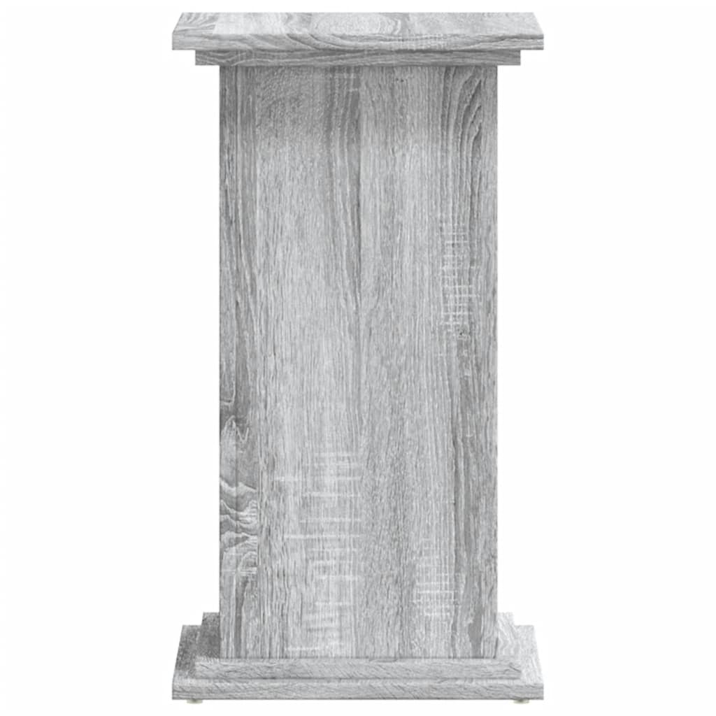 Plantenstandaard 33x33x60 cm bewerkt hout grijs sonoma eiken