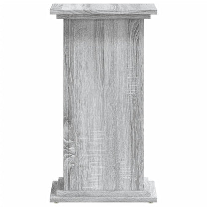 Plantenstandaard 33x33x60 cm bewerkt hout grijs sonoma eiken