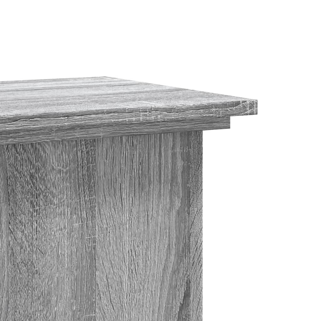 Plantenstandaard 33x33x60 cm bewerkt hout grijs sonoma eiken