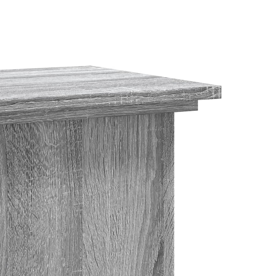 Plantenstandaard 33x33x60 cm bewerkt hout grijs sonoma eiken