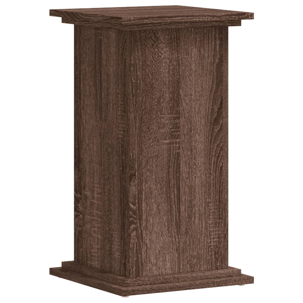 Plantenstandaard 33x33x60 cm bewerkt hout bruin eikenkleurig