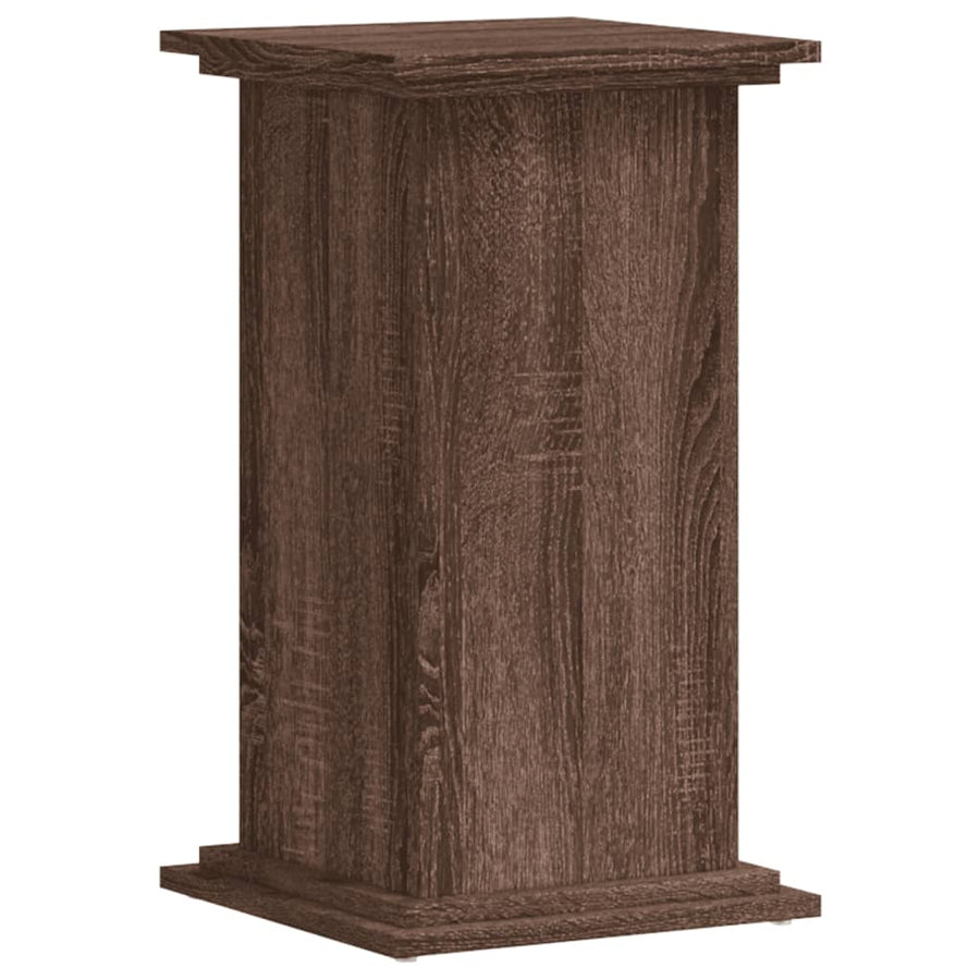 Plantenstandaard 33x33x60 cm bewerkt hout bruin eikenkleurig