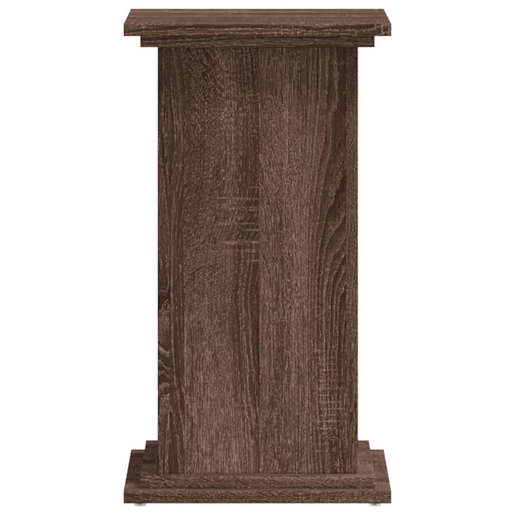 Plantenstandaard 33x33x60 cm bewerkt hout bruin eikenkleurig