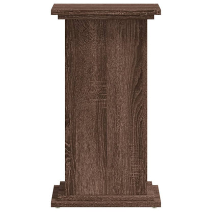 Plantenstandaard 33x33x60 cm bewerkt hout bruin eikenkleurig